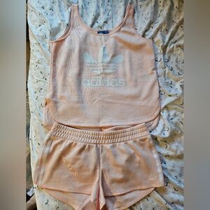 *BRAND NEW* Adidas Light pink two piece tank and shorts set
